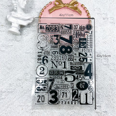 1pc Number Transparent Stamp Silicone Stamp DIY Card Decoration
