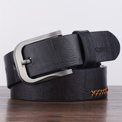 Men's Casual Alloy Pin Buckle Jeans Belt Western Cowboy Style Leather Belt