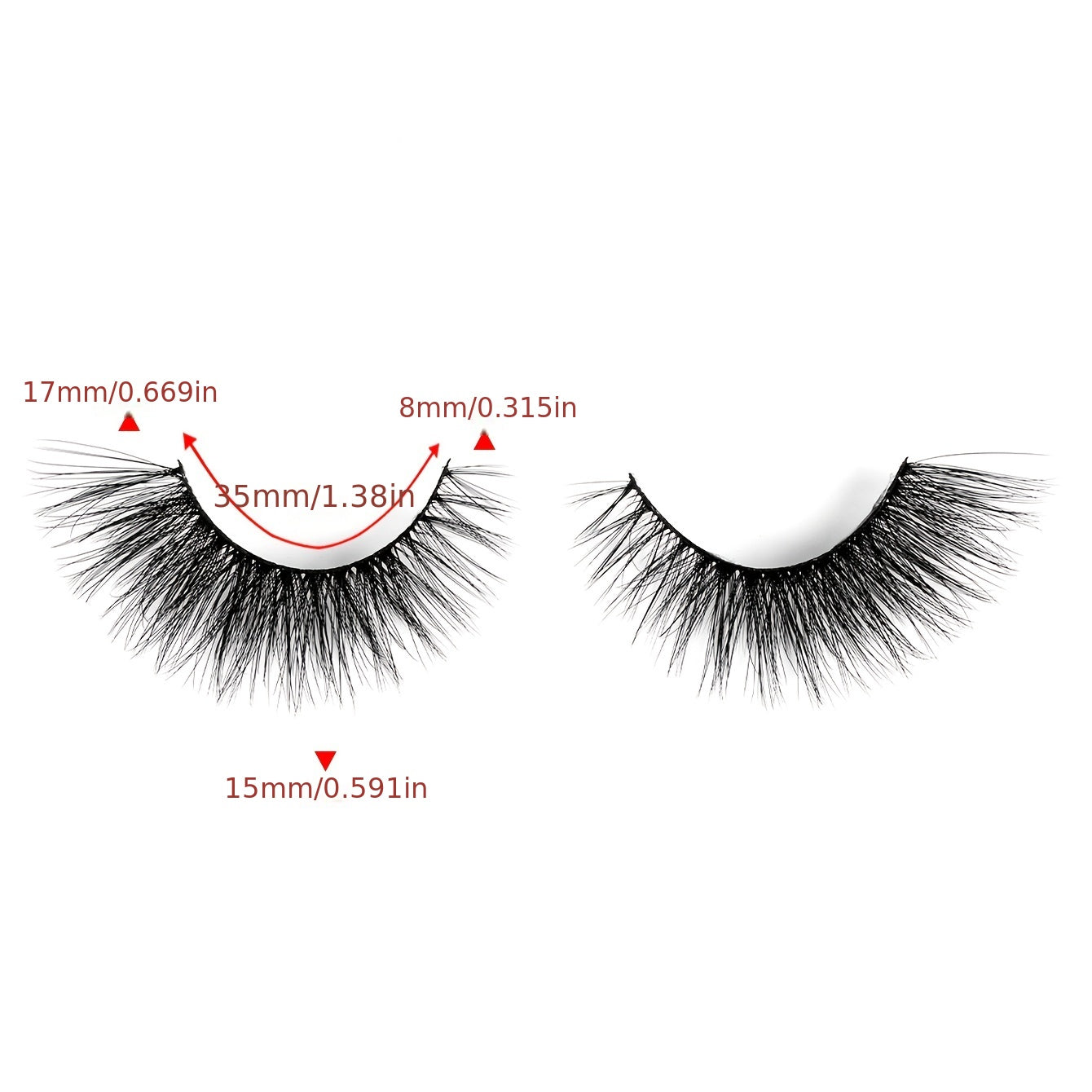 4 Pairs Eyelashes 2 Brushes Complete Lashes 17mm Fluffy Wispy False Eyelashes