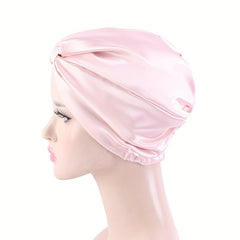 Double Layer Satin Bonnet Bowknot Hair Bonnet Night Cap