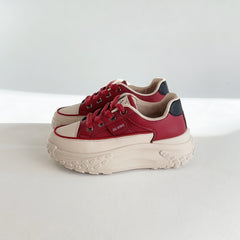 Women's Low Platform Chunky Sneakers Breathable Anti-slip Shoes