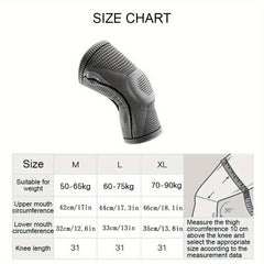Outdoor Breathable Silicone Sports Knee Pad Gray
