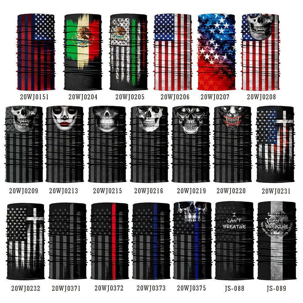 5pcs Random Pattern Suncreen Balaclava for Outdoor Cycling Climbing