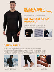 TELALEO Men's Compression Thermal Underwear Base Layer for Winter
