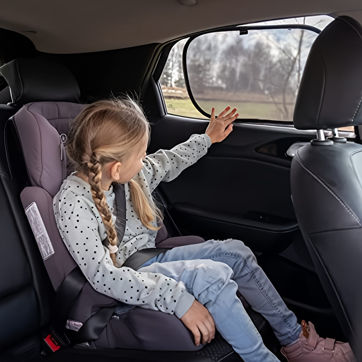 2pcs Car Baby Window Curtains for Sun and UV Protection