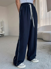 Striped Wide Leg Fitness Trousers
