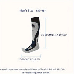 Men's Thermal Ski Socks - Heated Crew Socks for Winter