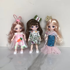 Cartoon Mermaid Dolls Doll Costumes Doll House Accessories Birthday Christmas