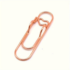 10pcs Metal Love Pen Clip Portable Functional Bookmark
