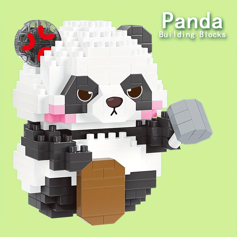 Panda Building Blocks DIY Animal Model Assembled Buillding Block Toys