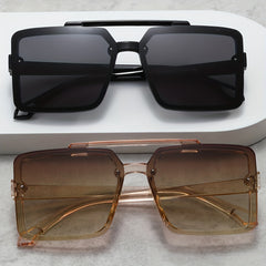 Men's Large Frame Double Beam Sunglasses UV Protection