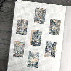 54pcs Landscape Architecture Cartoon Stickers Waterproof Game Stickers
