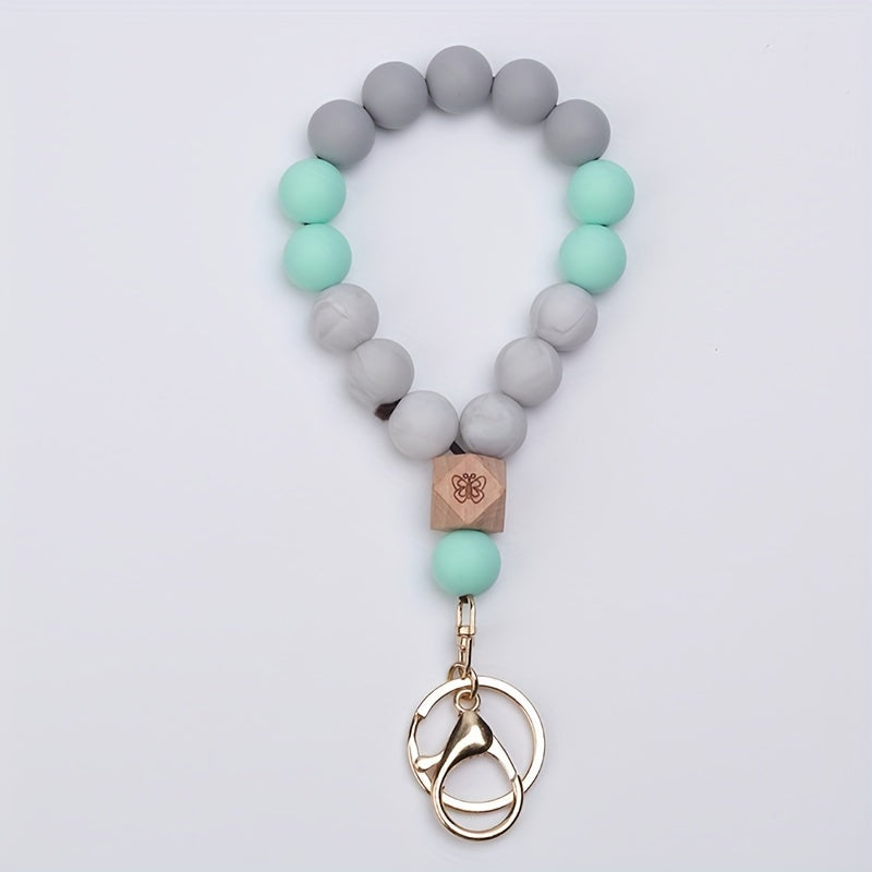 Butterfly Silicone Beaded Keychain - Outdoor Camping Hiking Tool