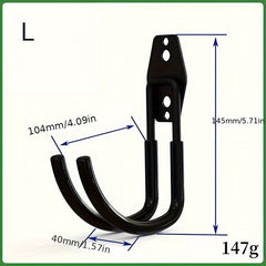 Heavy Duty Metal Hook Holds Up To 20kg Tools with 8 Screws Set