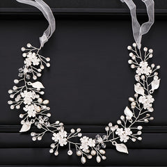 Pearl Rhinestone Headband Wedding Bridal Hair Accessories