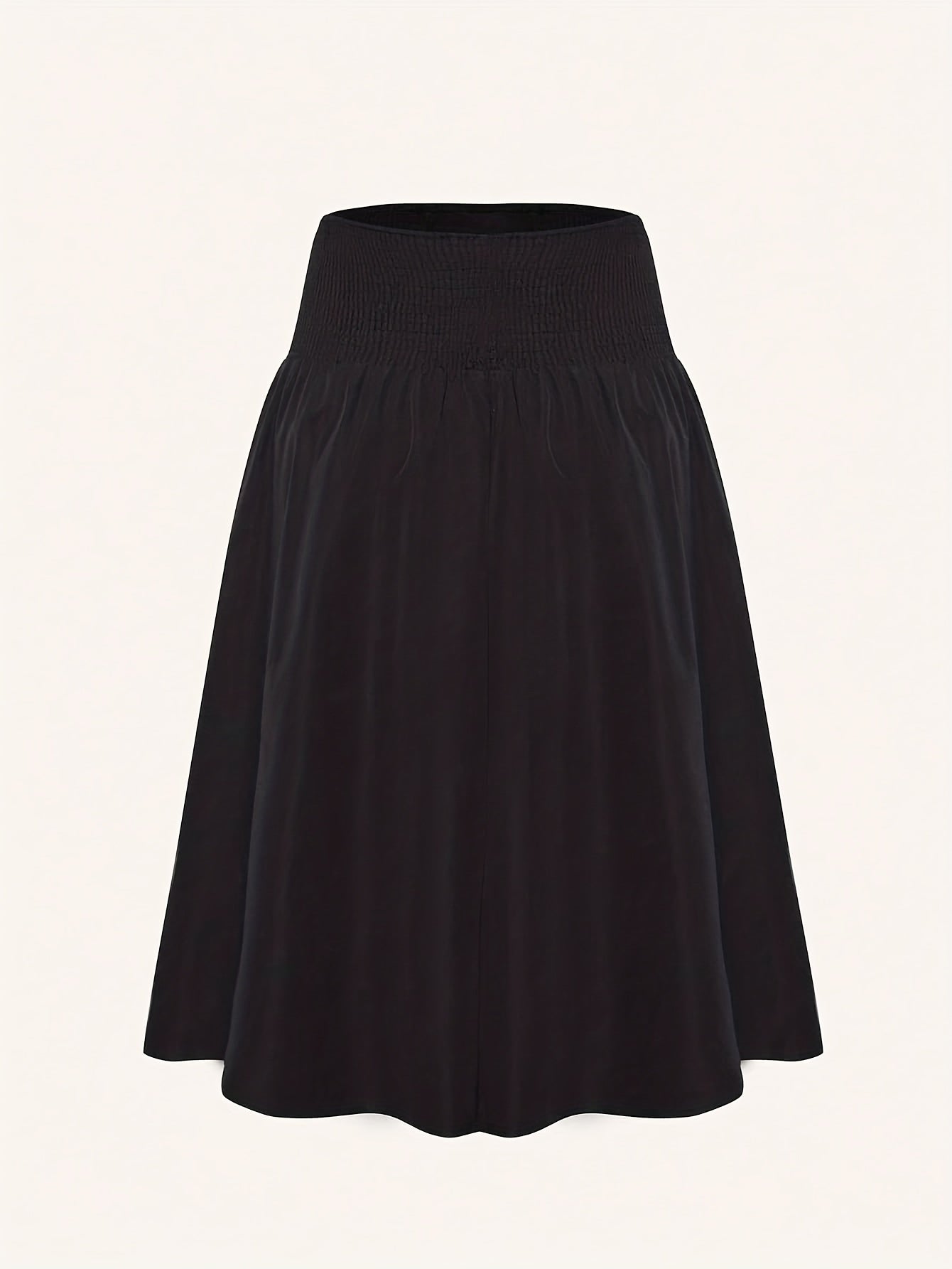 Casual Skirt Women's Plus Solid Lace Up High Rise Maxi Skirt