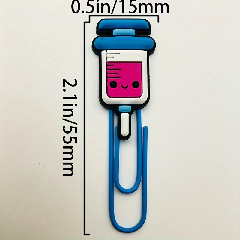 10pcs Medical Element Paper Clip Bookmark DIY Stationery