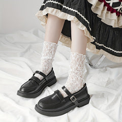 Floral Lace Mesh Socks Sweet & Mid Tube Socks Women's Stockings