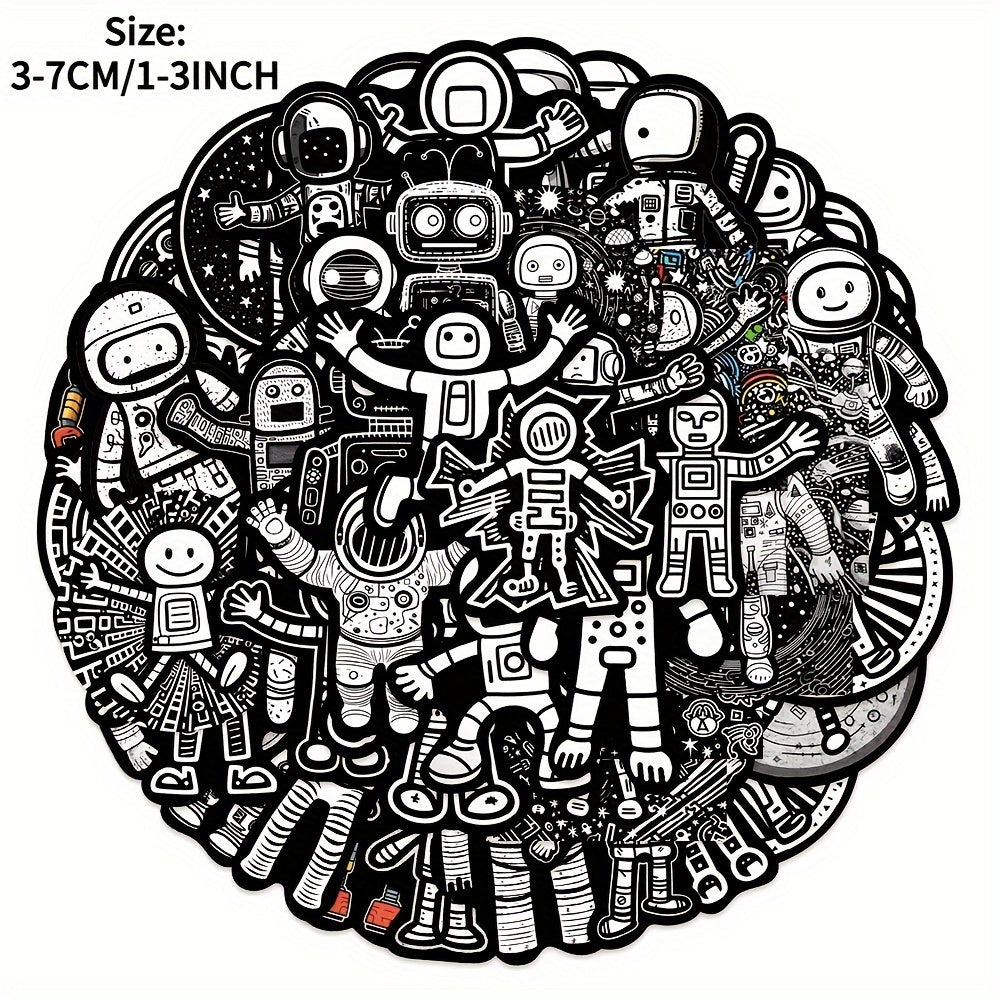 50pcs Aerospace Robot Series Stickers for Laptops Helmets Desktops