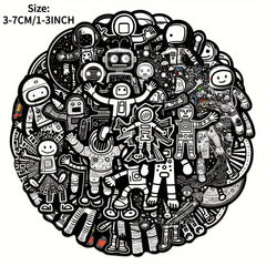 50pcs Aerospace Robot Series Stickers for Laptops Helmets Desktops