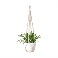 Macrame Plant Hanger Jute Hanging Planter with Wood Beads
