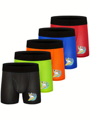 5pcs Boys Quick Dry Boxers Underwear
