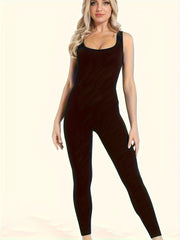 Women's Yoga Jumpsuit Square Neck Activewear