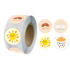 500pcs 1in Small Round Stickers, Cartoon Design for Gifts, Books, Water Bottles