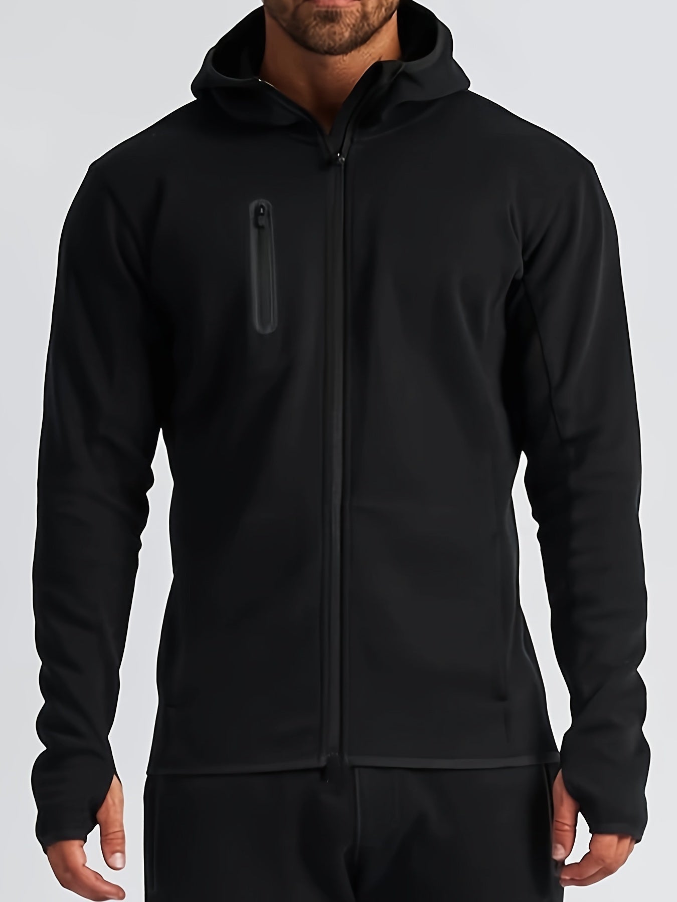 Men's Zipper Hooded Sports Hoodie for Autumn Winter