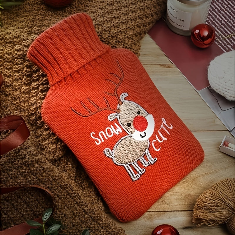 Christmas Hot Water Bag Animal Pattern Indoor Outdoor Use