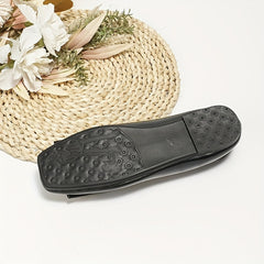 Women's Buckle Ballet Flats Soft Patent Leather Shoes