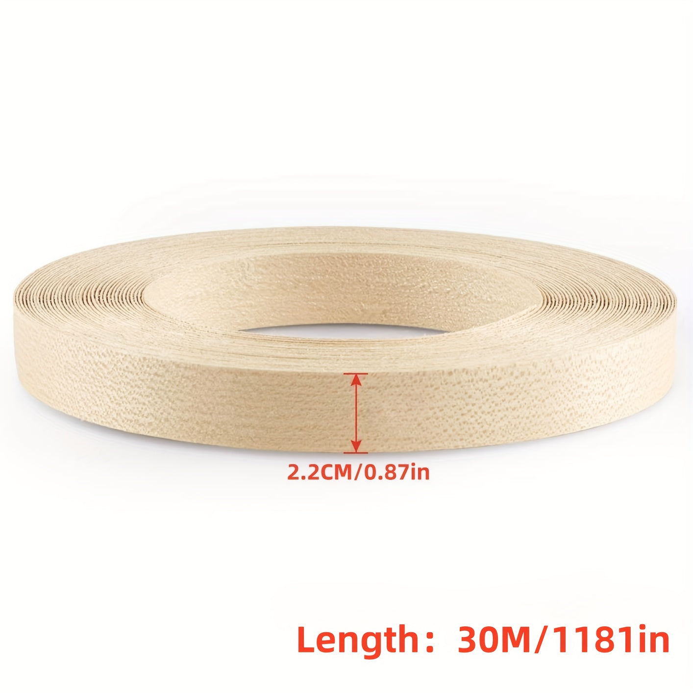 Birch Wood Veneer Edge Tape, Hot Melt Adhesive, Flexible, Iron On, for Furniture