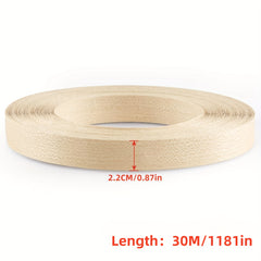 Birch Wood Veneer Edge Tape, Hot Melt Adhesive, Flexible, Iron On, for Furniture
