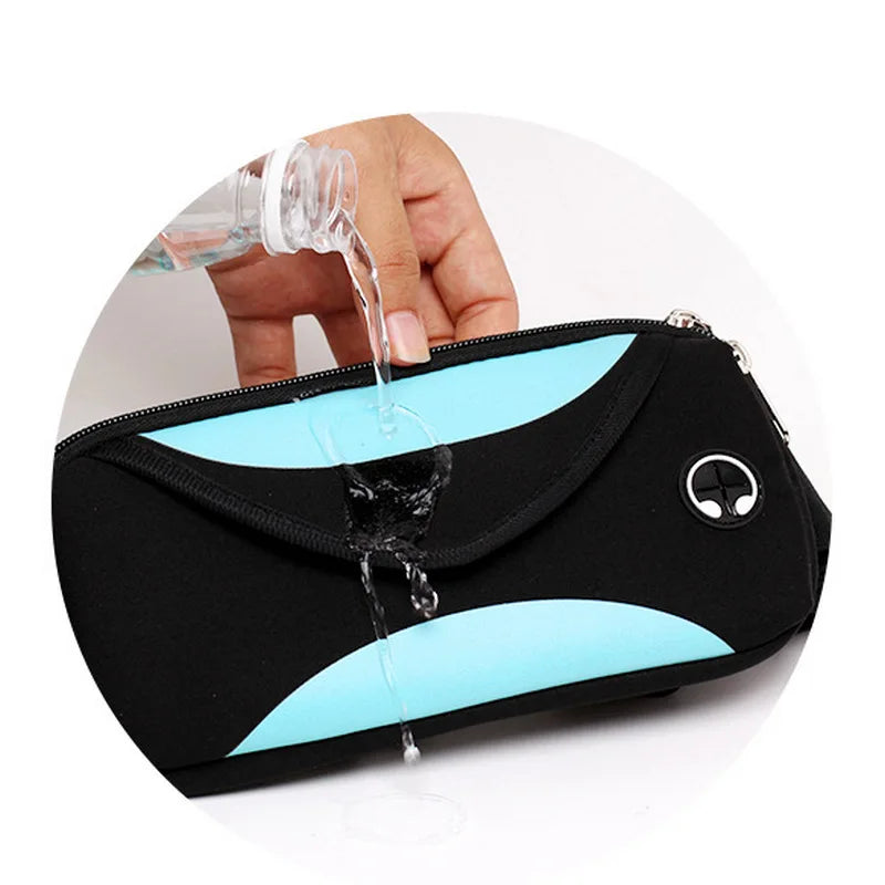 7inch Sport Running Waist Bag, Waterproof Outdoor Jogging Belt Hip Bag
