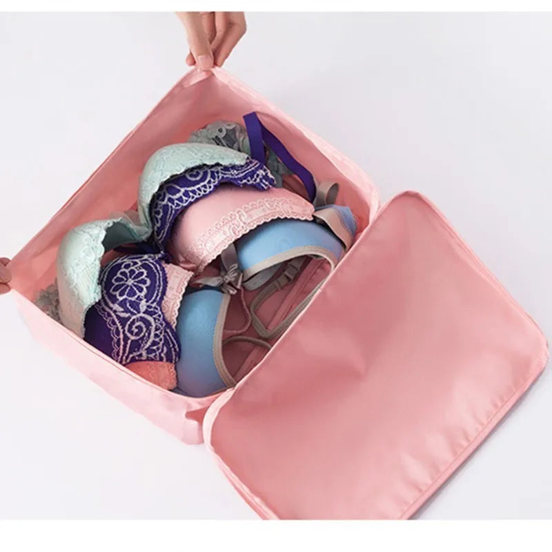 7pcs Luggage Organizer Bag Waterproof Travel Accessories Packing Cubes Organiser
