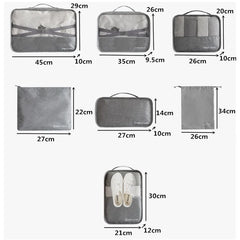 7pcs Waterproof Packing Cube Travel Bags Set Clothing Organizer