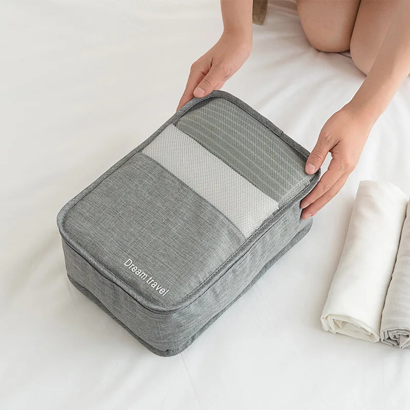 7pcs Travel Bags Waterproof Packing Cube Clothes Shoes Organizer