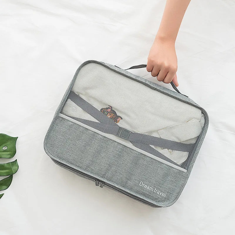 7pcs Travel Bags Waterproof Packing Cube Clothes Shoes Organizer