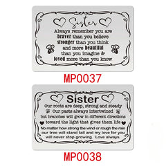 Custom Photo Metal Wallet Card for Sister - Personalized Christmas Gift