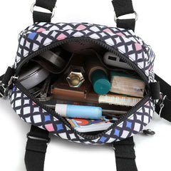 Nylon Flower Shoulder Bag - Small CrossBody Tote Bag - 8 Colors