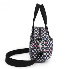 Nylon Flower Shoulder Bag - Small CrossBody Tote Bag - 8 Colors
