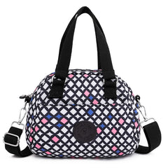 Nylon Flower Shoulder Bag - Small CrossBody Tote Bag - 8 Colors