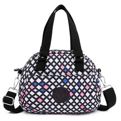 Nylon Flower Shoulder Bag - Small CrossBody Tote Bag - 8 Colors