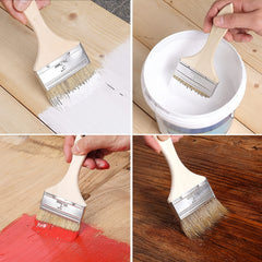 10 Pack Chip Paint Brushes Set - Natural Bristle - Painting Stain