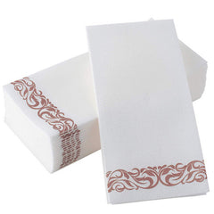 25 Pcs Disposable Western Food Dust Paper Towel Silver Napkin Lace Paper
