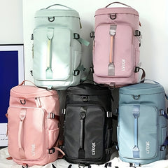 Large Capacity Travel Duffle Backpack with Shoes Compartment