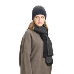 Men's Winter Hat Scarf Gloves Set Fleece Lined Beanie Touch Screen Gloves