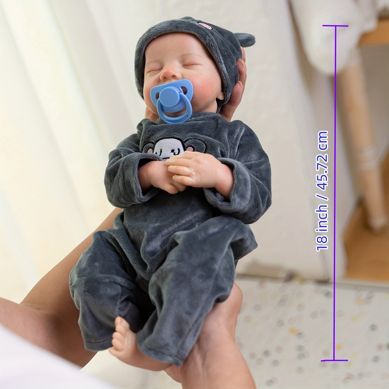 18 Inches Reborn Baby Dolls Realistic Soft Vinyl Baby Dolls Toy for Kids