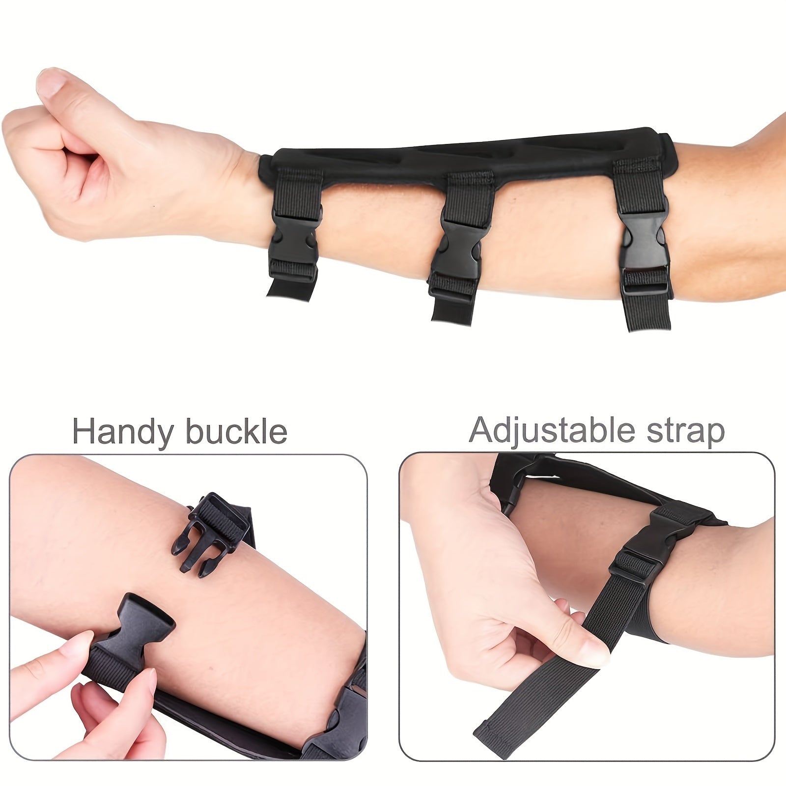 1pc Archery Arm Guard 3 Straps Full Protection Forearm Protector