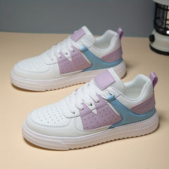 Women's Block Round Toe Skate Shoes Lightweight Comfortable Sneakers